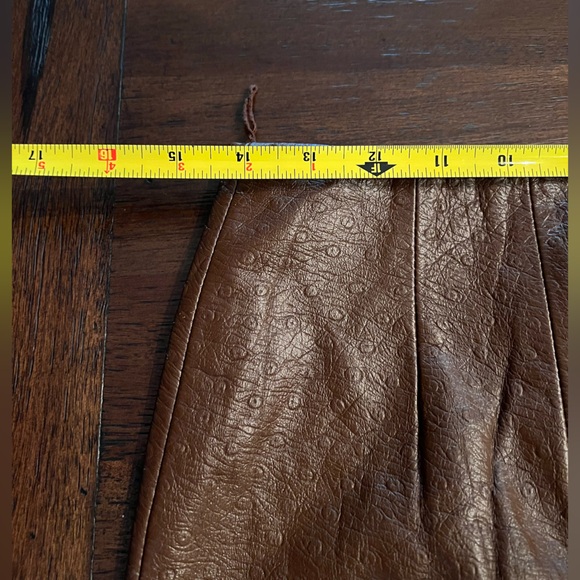 LAUNDRY NWT LAMBSKIN LEATHER SKIRT Sz 4 Shelli Segal Chocolate Brown Pencil Fall - Picture 8 of 10